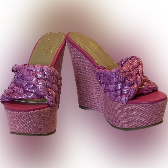 Women’s Pink Wedges Size 7.5 by Mata - Picture 3 of 15